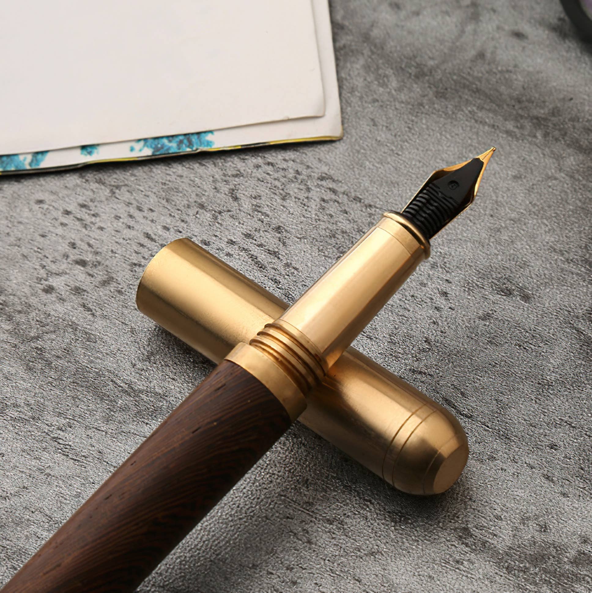 Handmade Wood Fountain Pen | The Hemmingway : Cherry (Boxed)