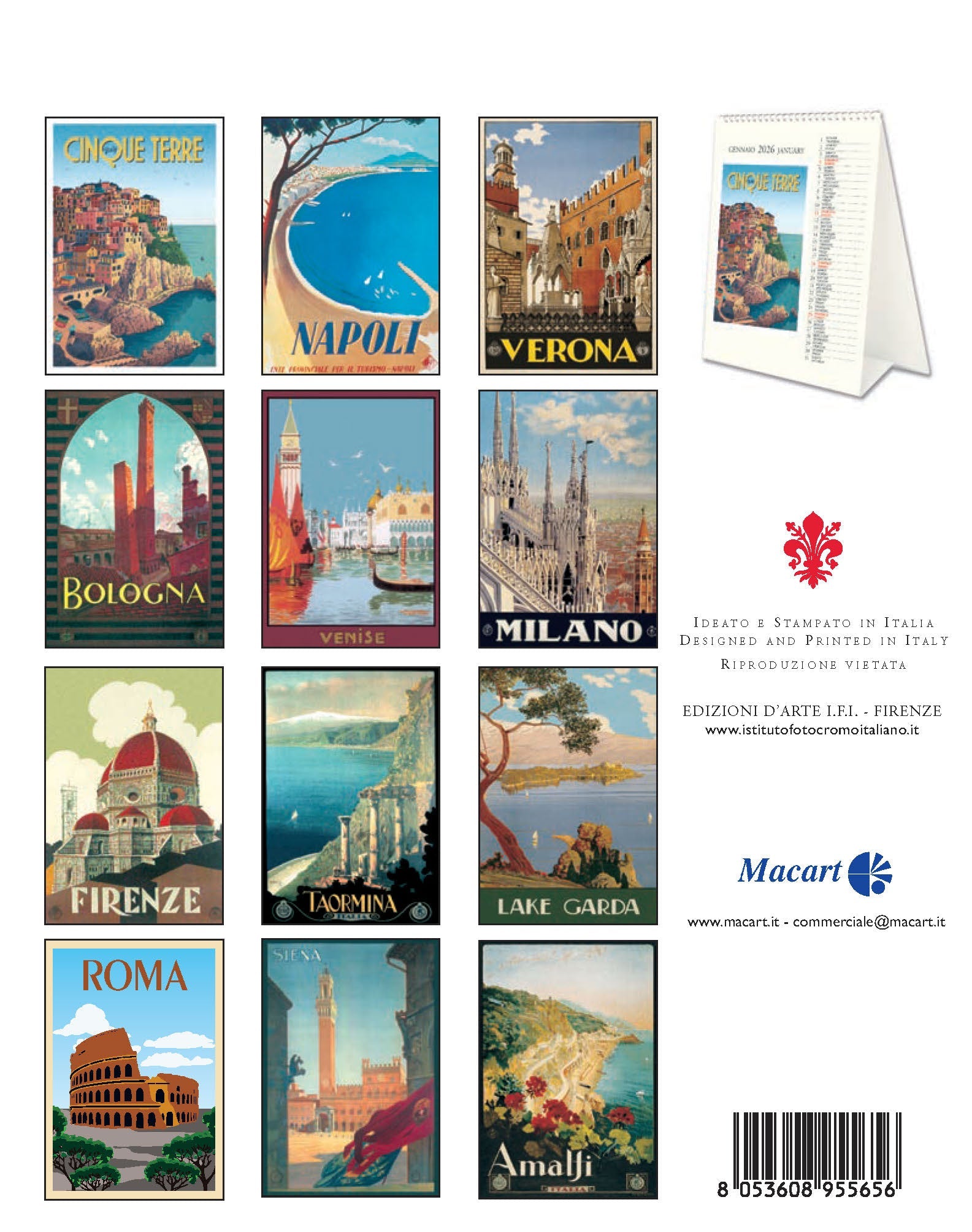 2026 Italia - Desk Easel Calendar