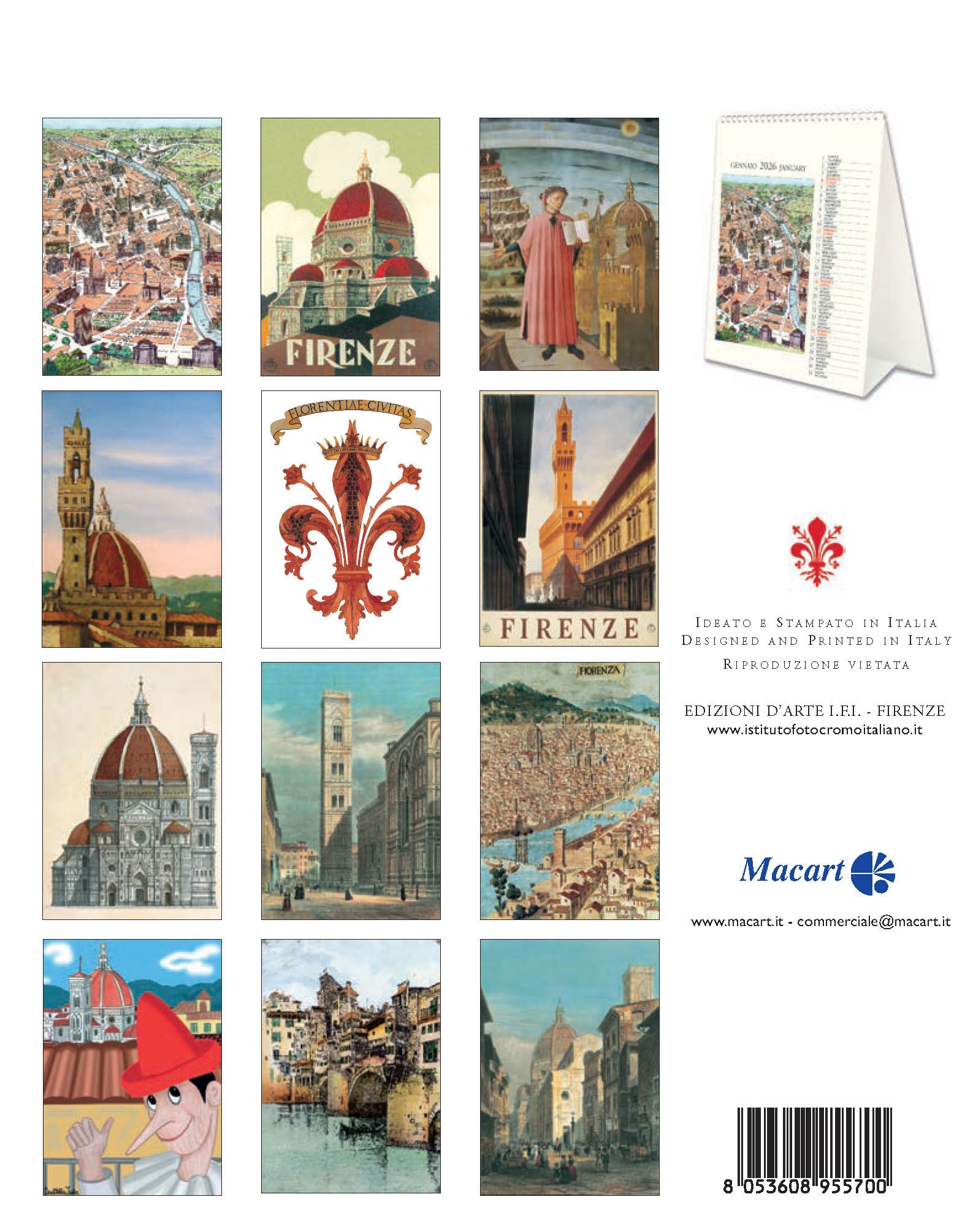2026 Firenze - Desk Easel Calendar
