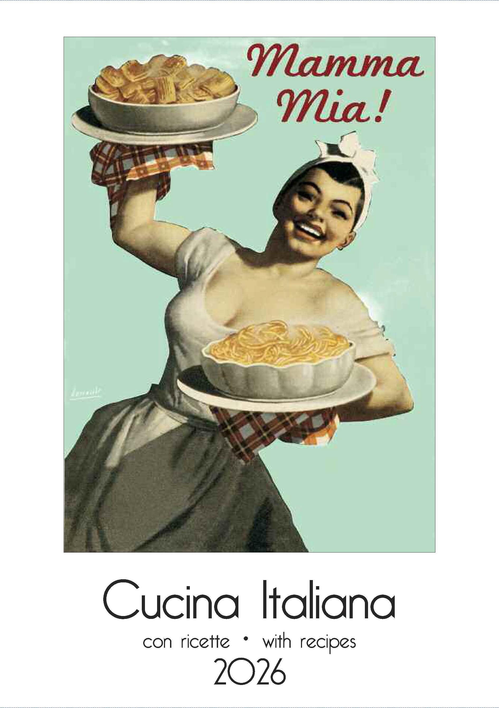 2026 Cucina Italiana (With Recipes) - Deluxe Wall Calendar