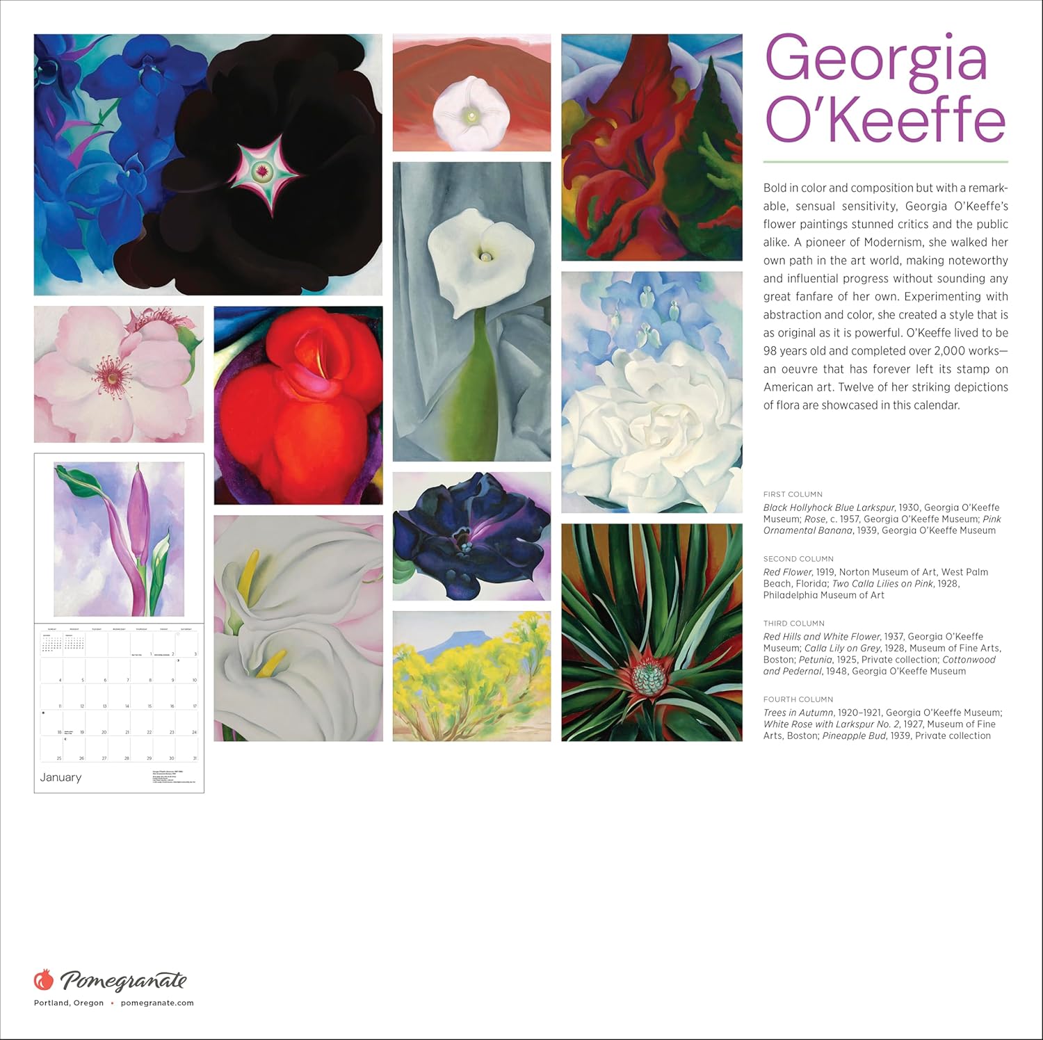 2026 Georgia O'Keeffe - Square Wall Calendar