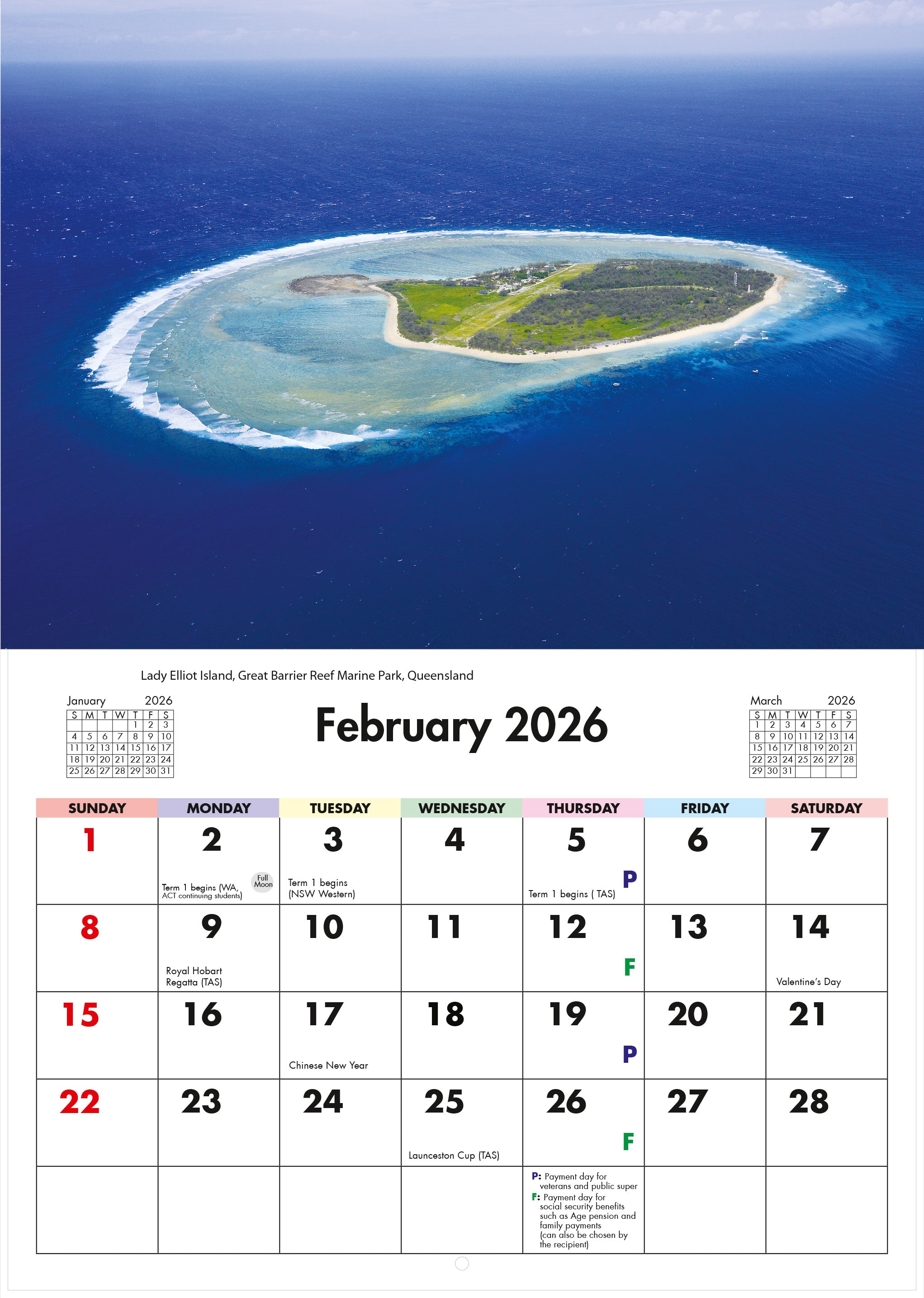 2026 National Parks Of Australia - Horizontal Wall Calendar