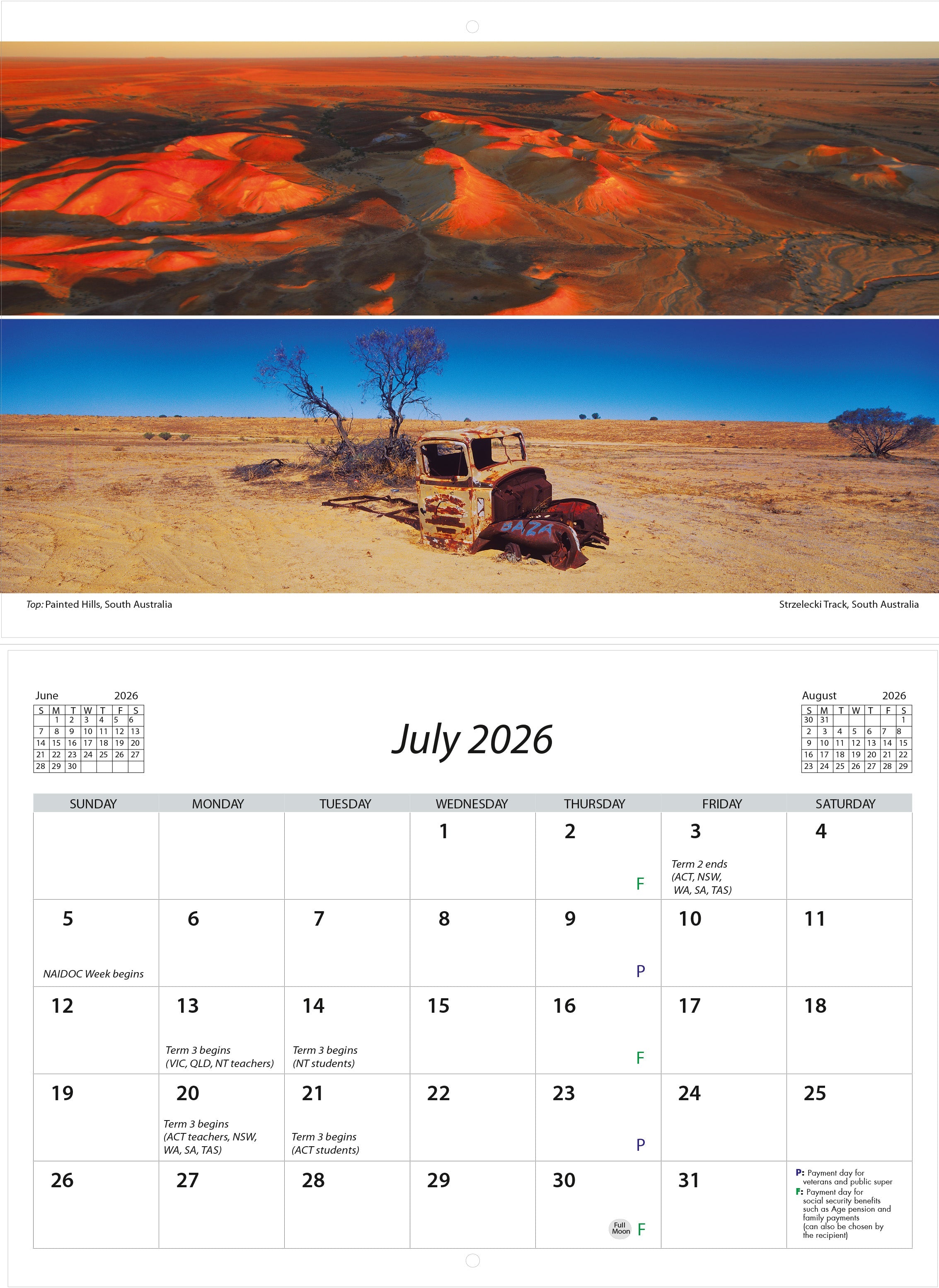 2026 Australia Panorama - Deluxe Wall Calendar
