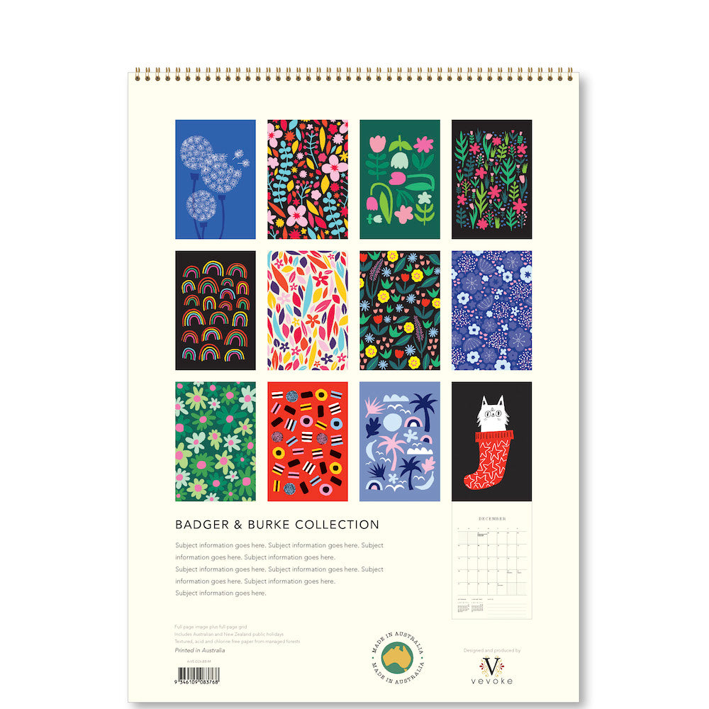 2026 Badger & Burke - Deluxe Wall Calendar