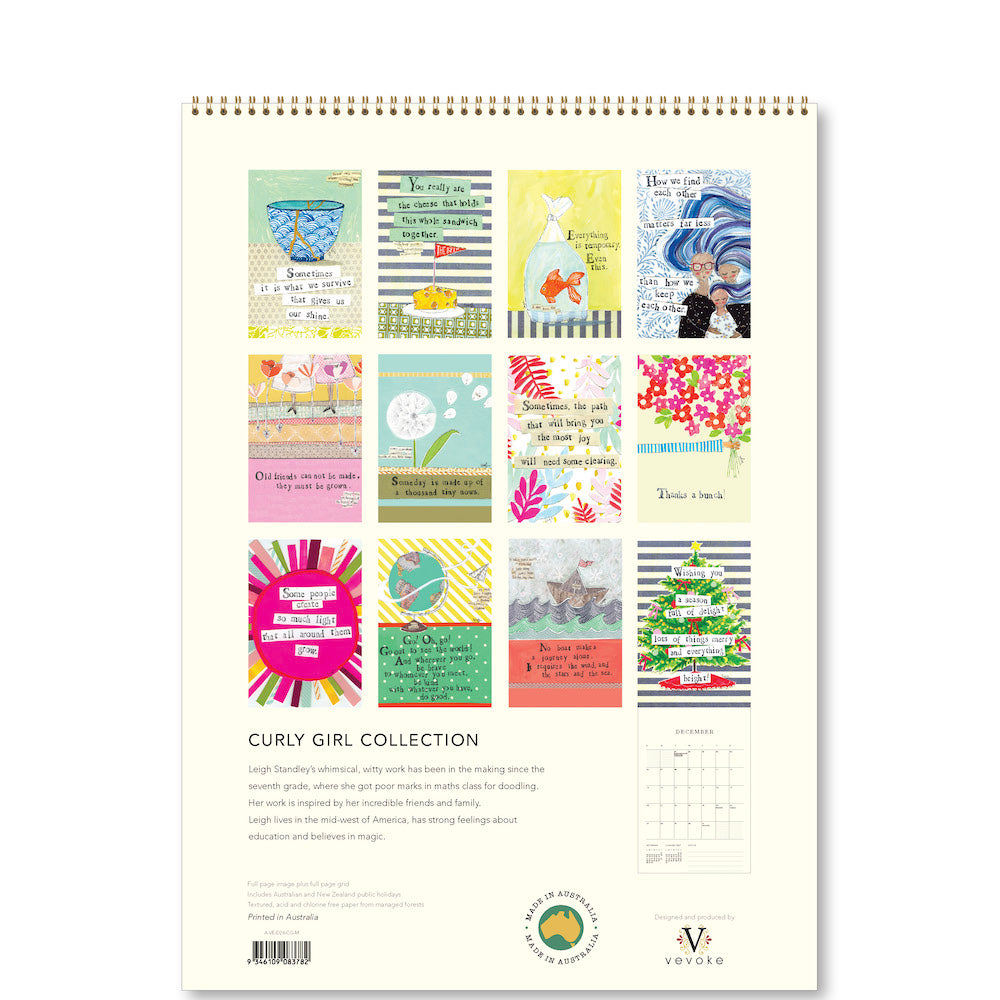 2026 Curly Girl - Deluxe Wall Calendar