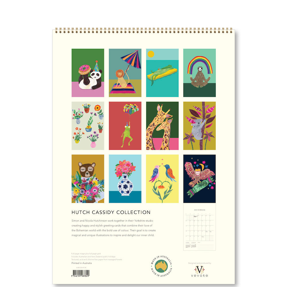 2026 Hutch Cassidy - Deluxe Wall Calendar