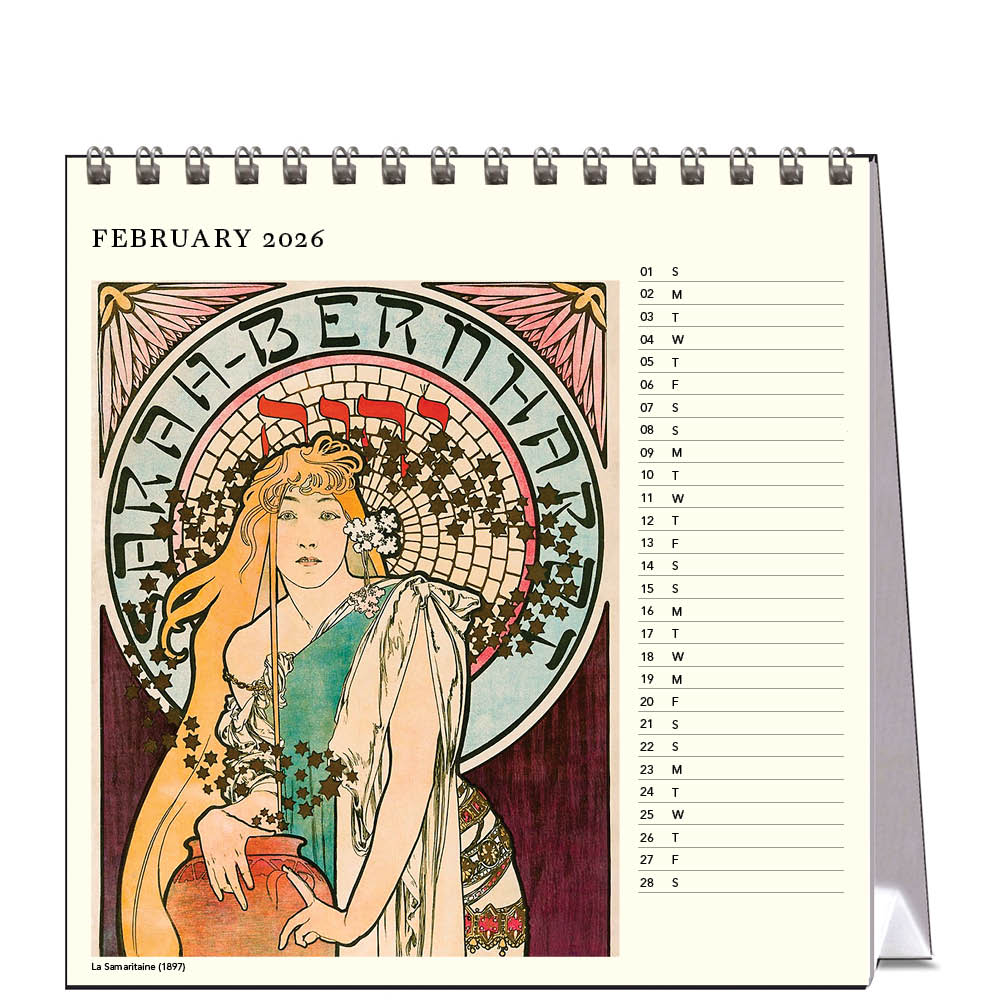 2026 Mucha - Desk Easel Calendar