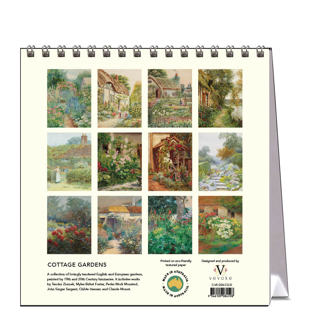 2026 Cottage Gardens - Desk Easel Calendar