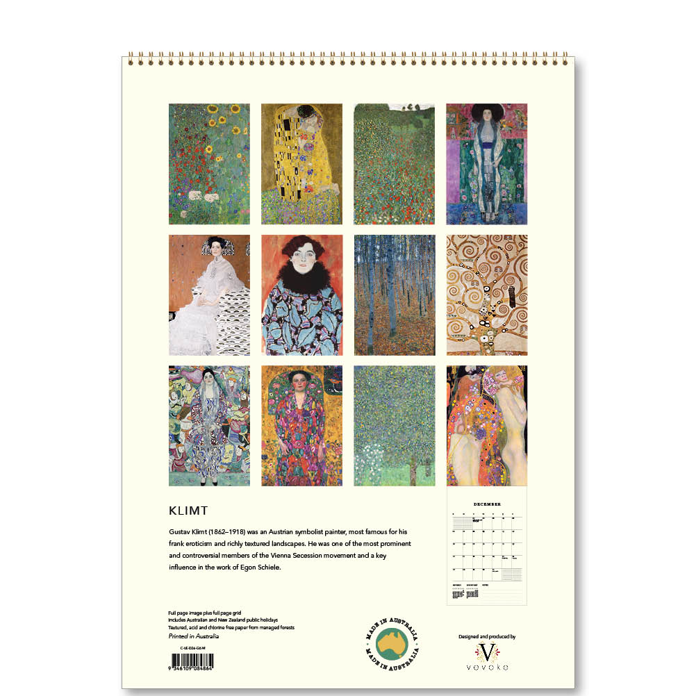 2026 Klimt - Deluxe Wall Calendar