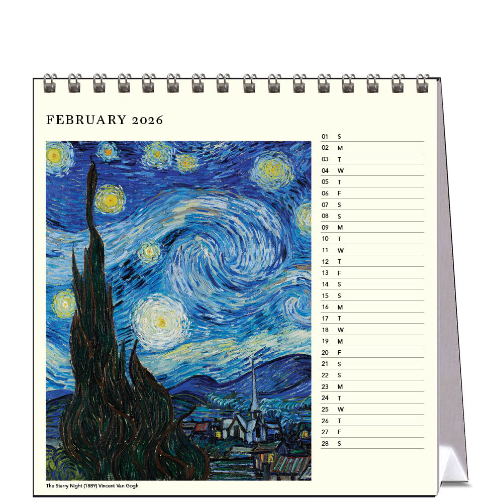 2026 Iconic Paintings - Desk Easel Calendar