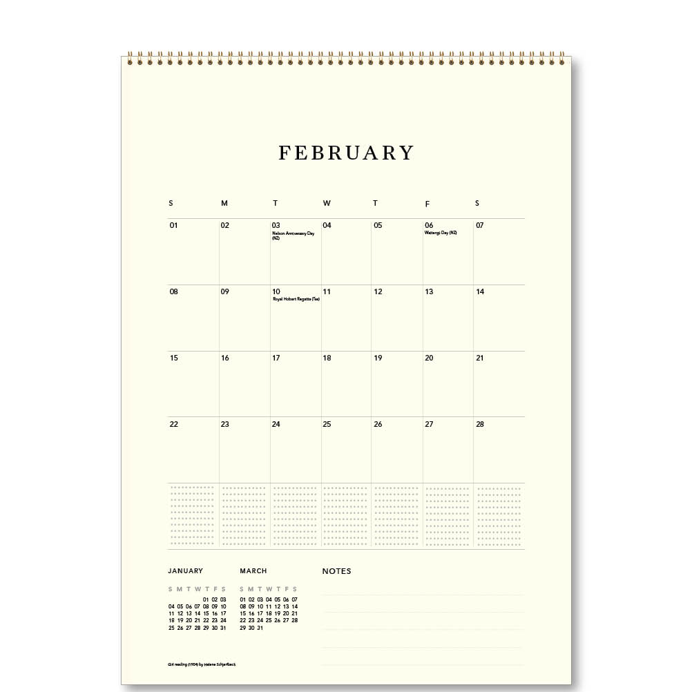 2026 The Reading Woman - Deluxe Wall Calendar