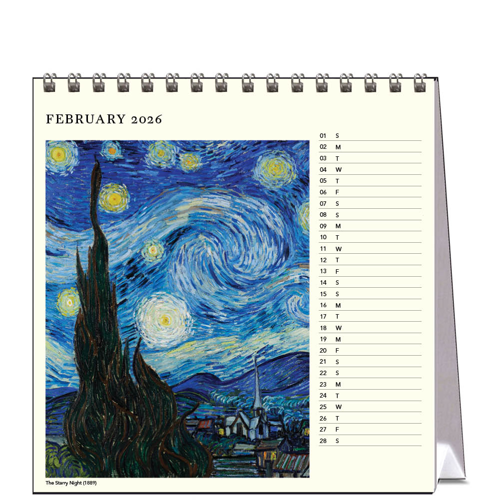 2026 Van Gogh - Desk Easel Calendar