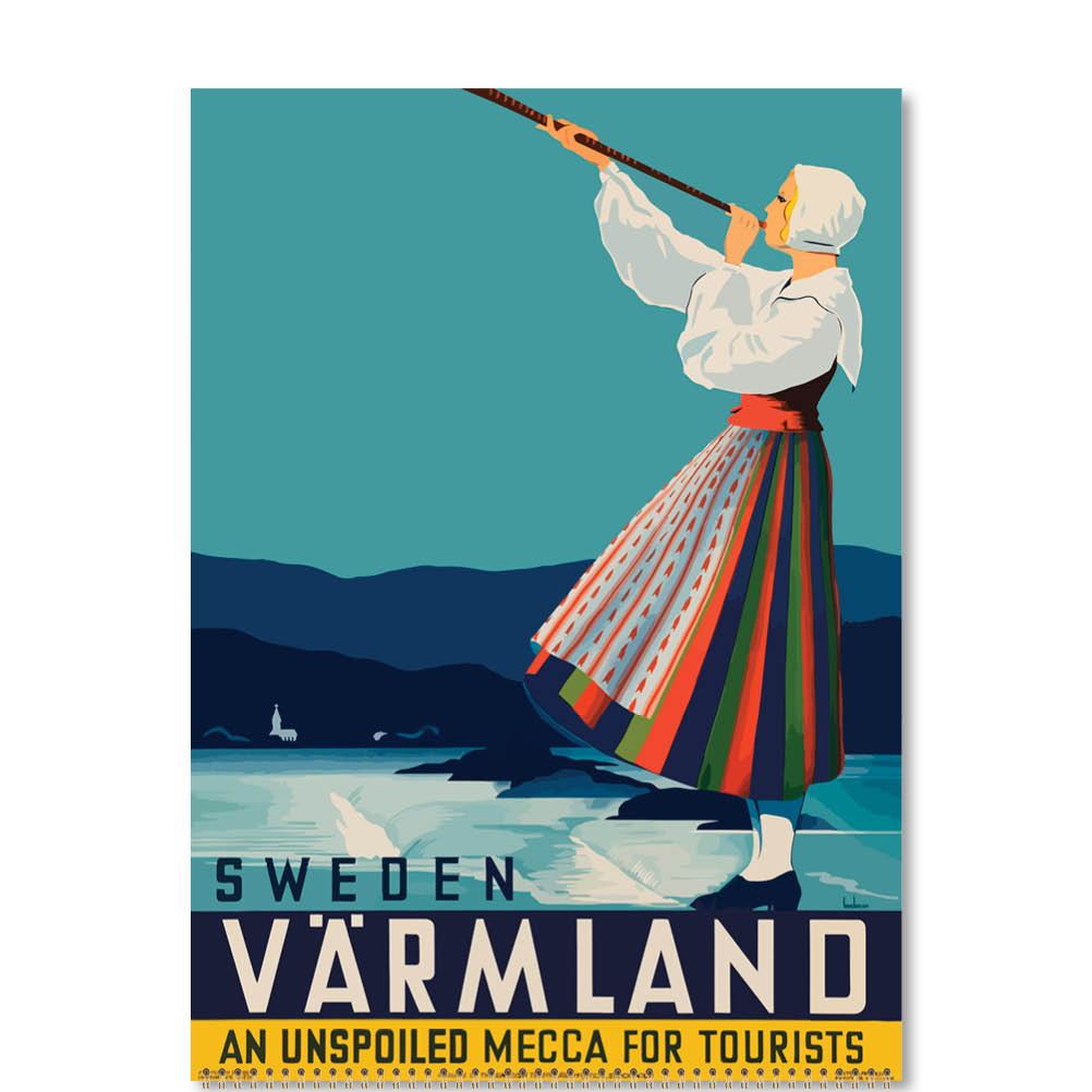 2026 Vintage Travel - Deluxe Wall Calendar