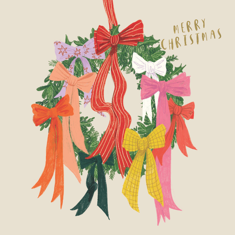 RSPCA - Weath Of Ribbons - 10 Charity Christmas Cards Pack