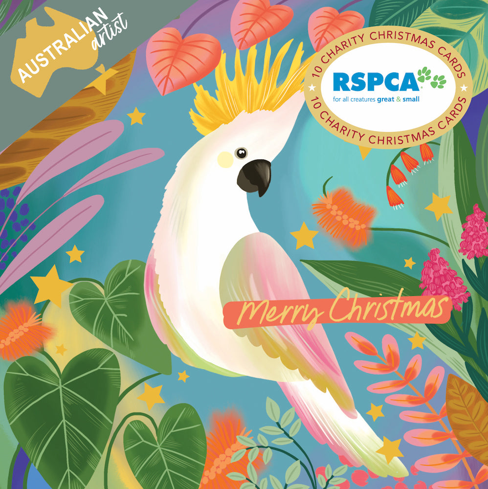 RSPCA - Cockatoo - 10 Charity Christmas Cards Pack