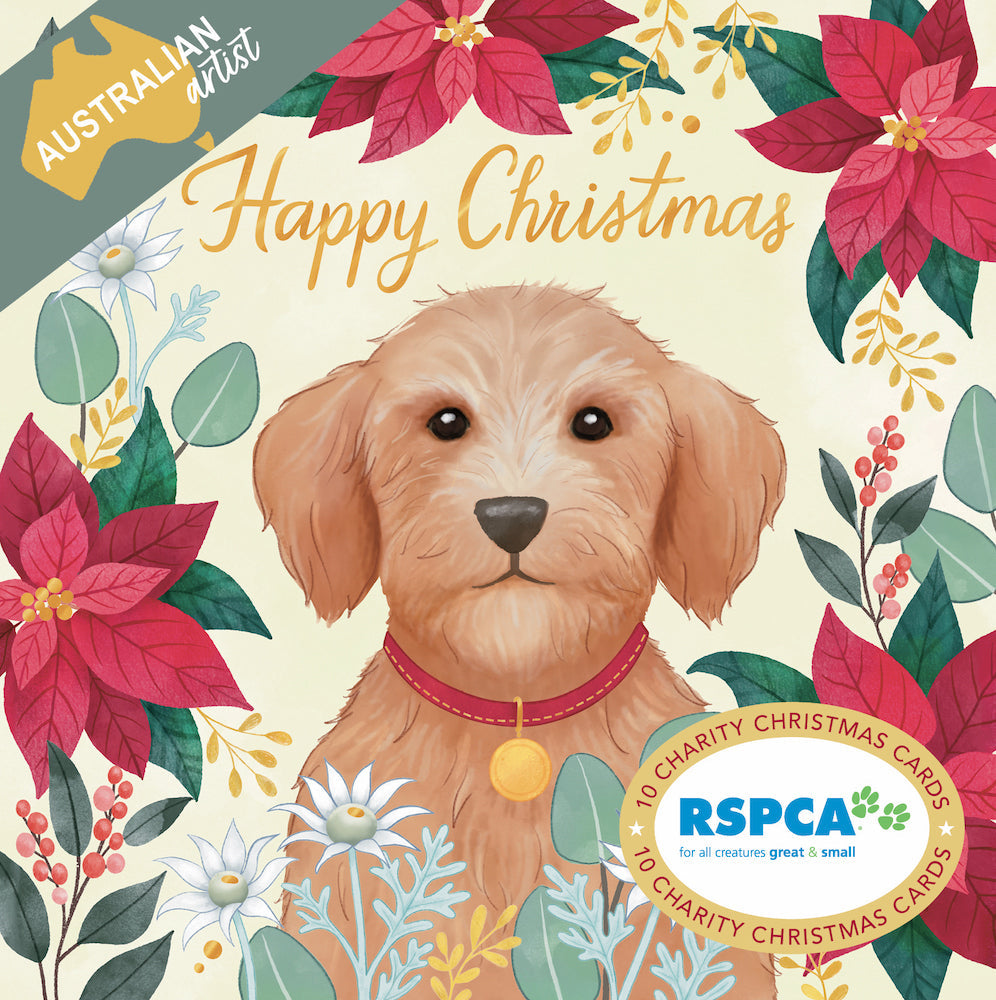 RSPCA - Christmas Dog - 10 Charity Christmas Cards Pack