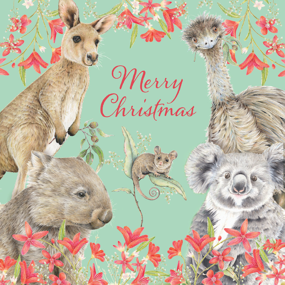 BCNA - Animal Greetings - 10 Charity Christmas Cards Pack