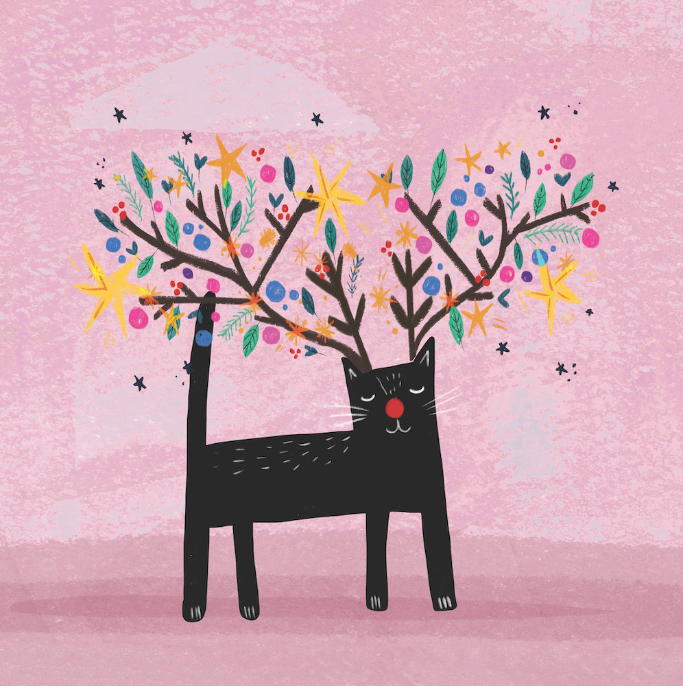 BCNA - Festive Cat - 10 Charity Christmas Cards Pack