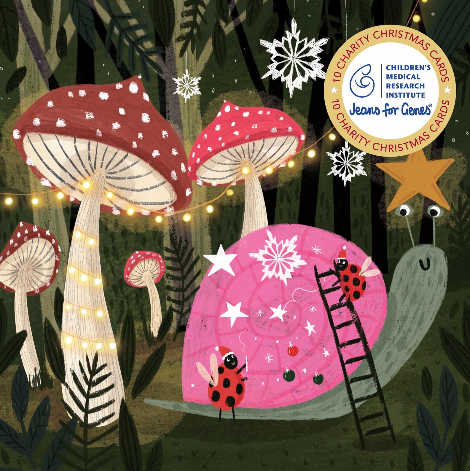 CMRI - Mushroom Forest - 10 Charity Christmas Cards Pack