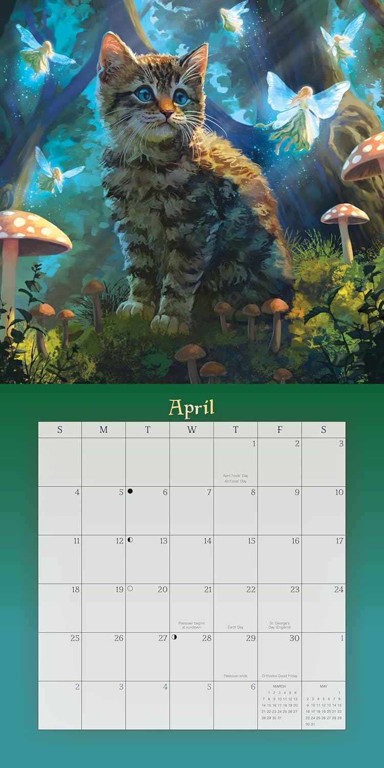 2027 Llewellyn's Magical Mystical Cats - Square Wall Calendar