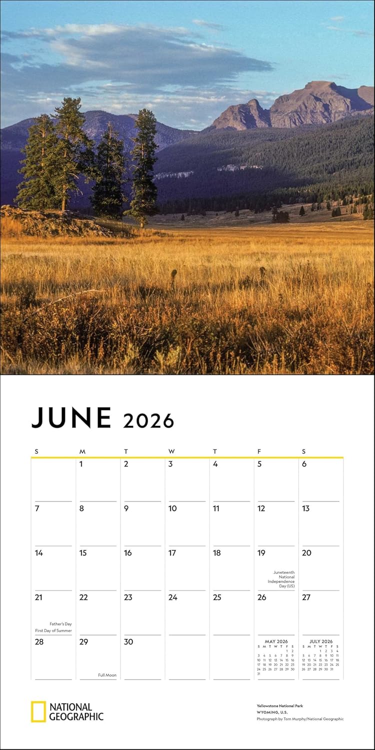 2026 National Parks: National Geographic - Square Wall Calendar