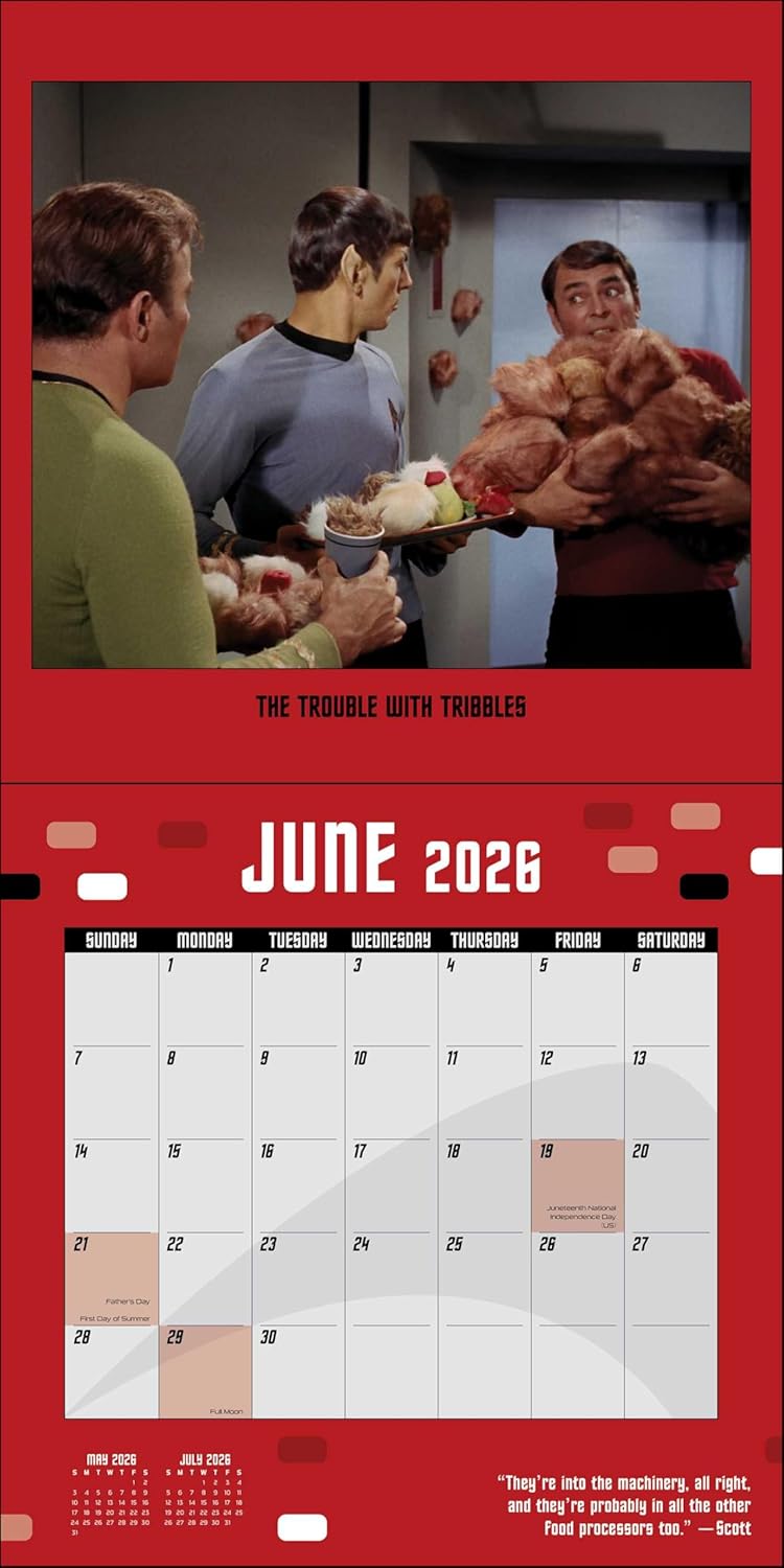2026 Star Trek The Original Series - Square Wall Calendar