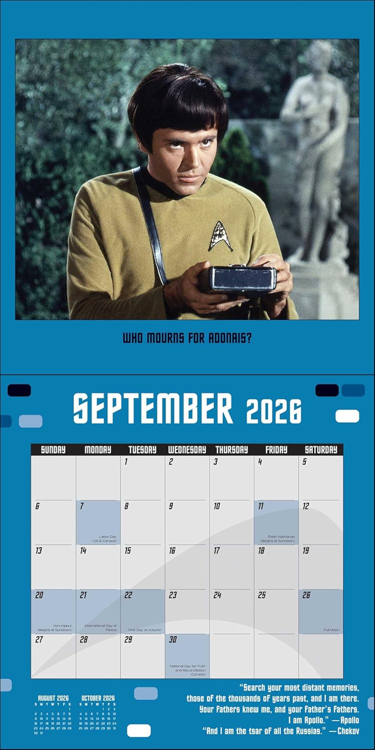 2026 Star Trek The Original Series - Square Wall Calendar