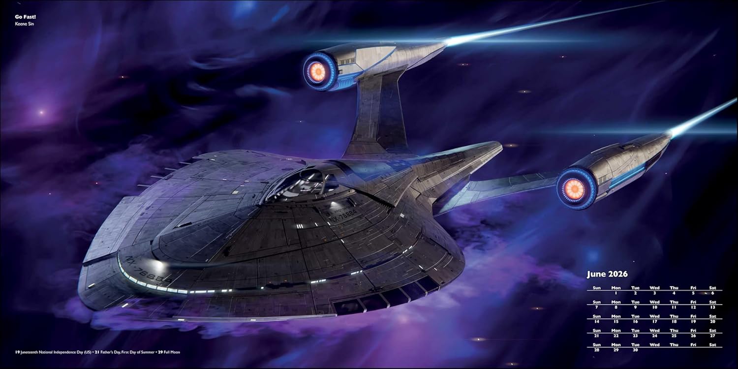 2026 Star Trek Ships Of The Line - Square Wall Calendar
