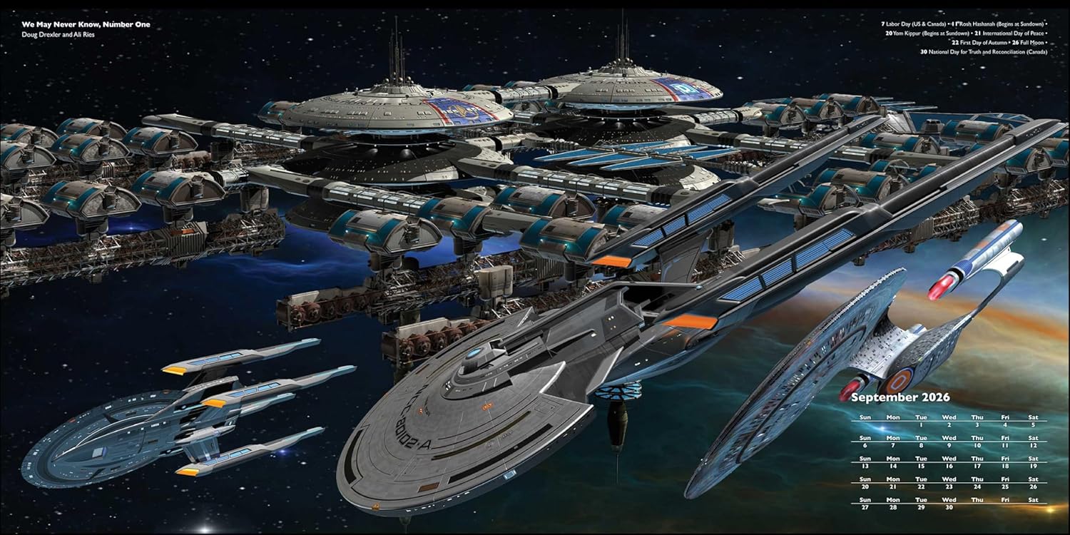 2026 Star Trek Ships Of The Line - Square Wall Calendar