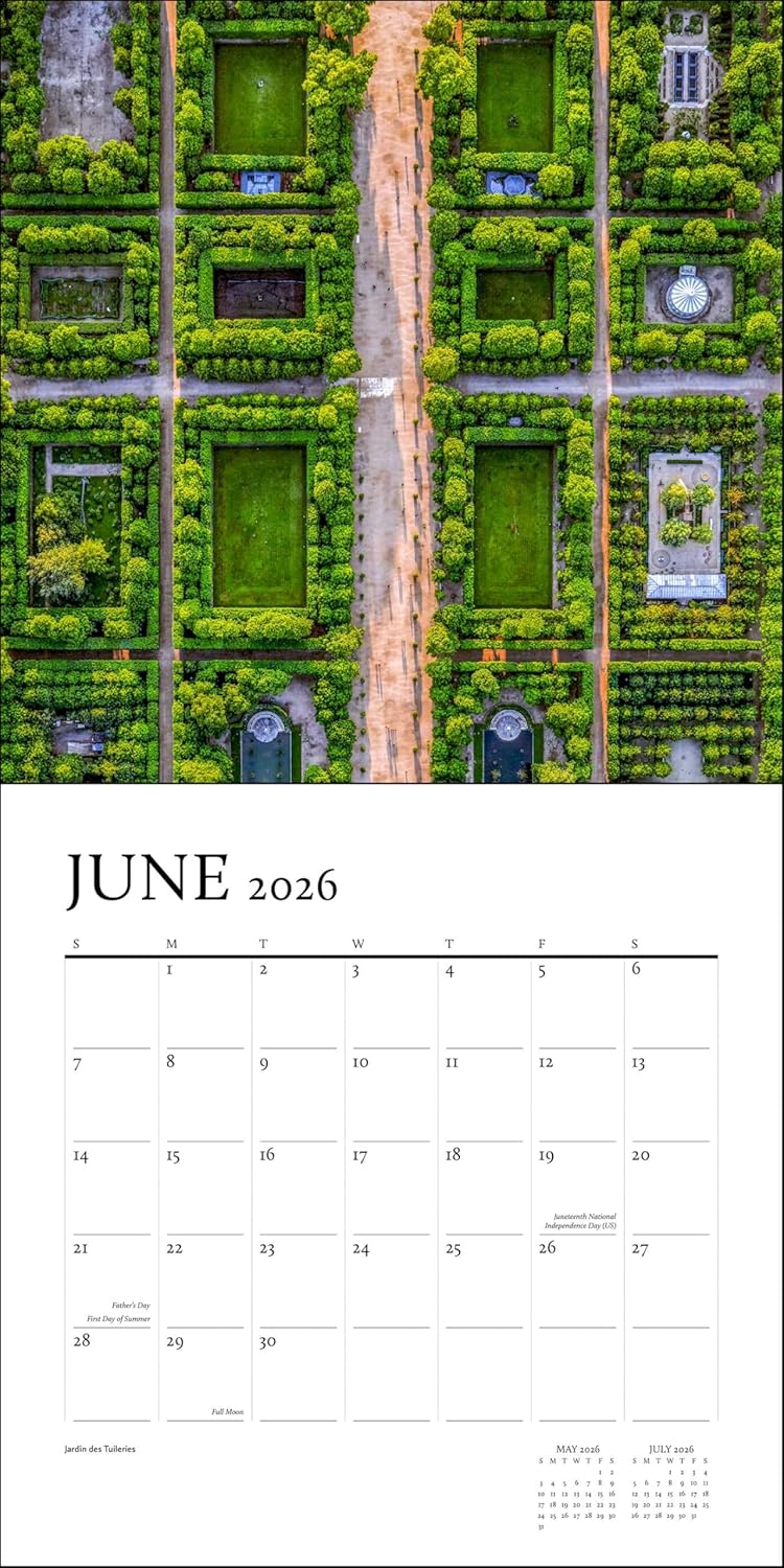 2026 Paris From the Air - Square Wall Calendar