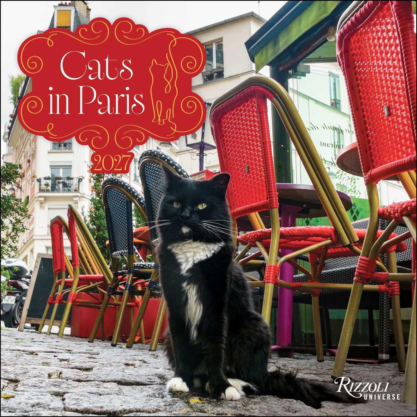 2027 Cats in Paris - Square Wall Calendar