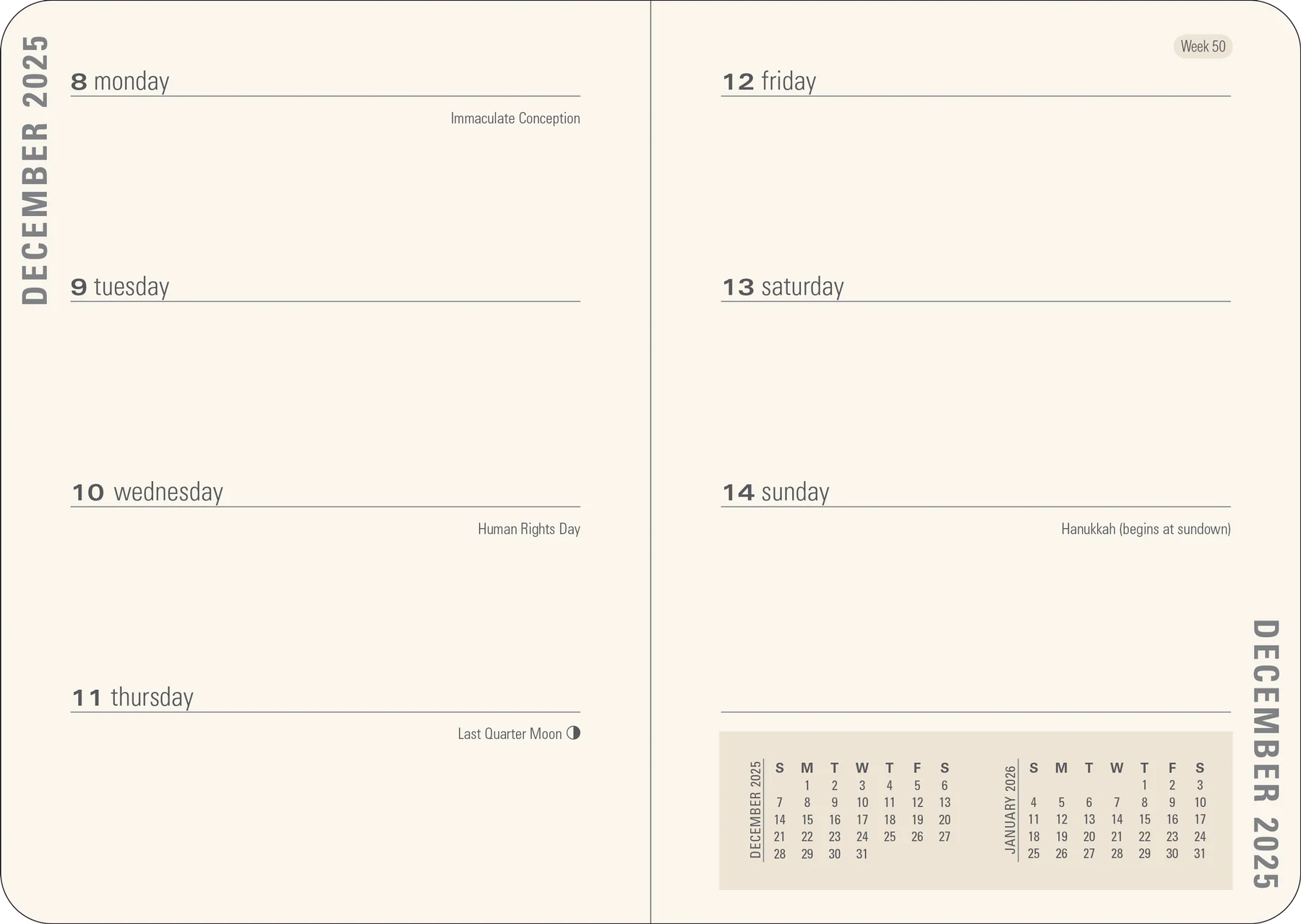 2026 Lavender Wildflowers - Weekly Diary/Planner