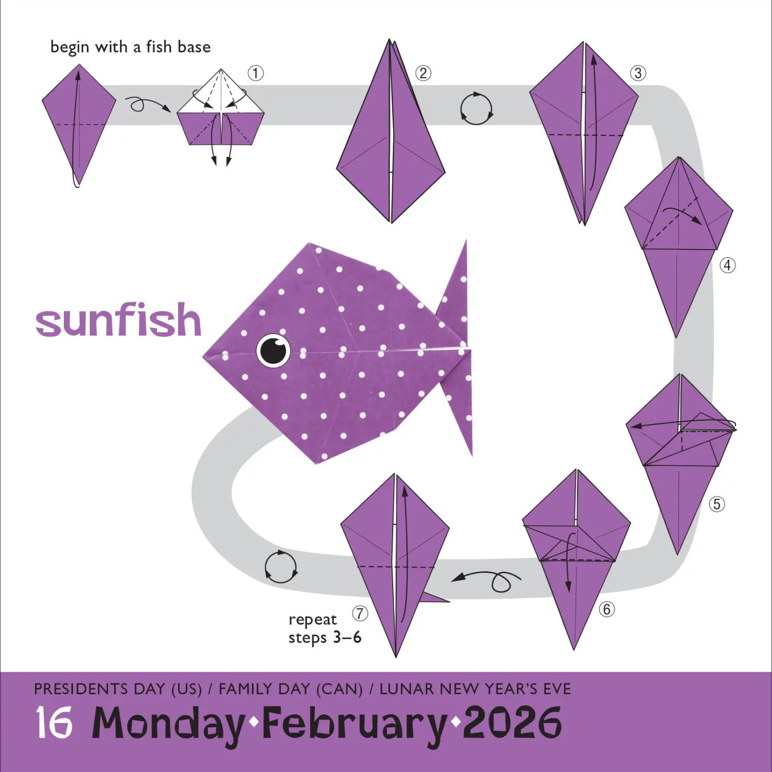 2026 Origami - Daily Boxed Page-A-Day Calendar