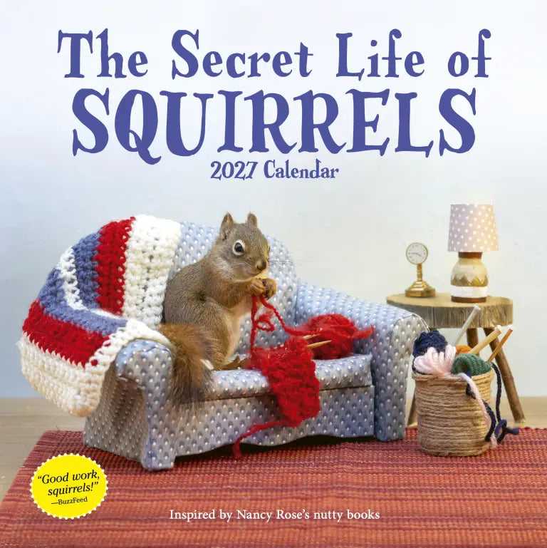 2027 Secret Life of Squirrels - Square Wall Calendar