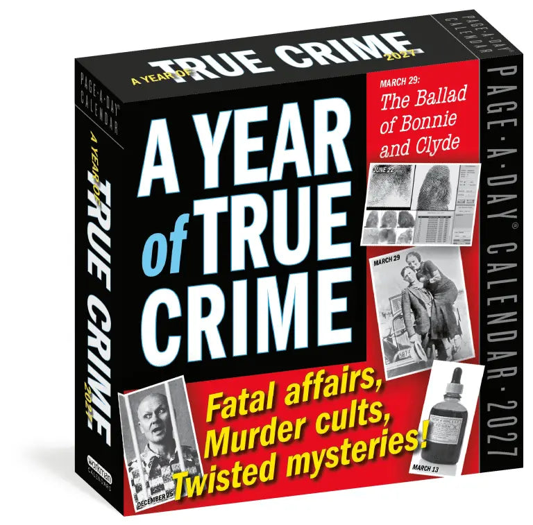 2027 Year of True Crime - Daily Boxed Page-A-Day Calendar