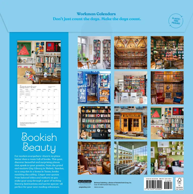2027 Calendar for Book Lovers - Square Wall Calendar