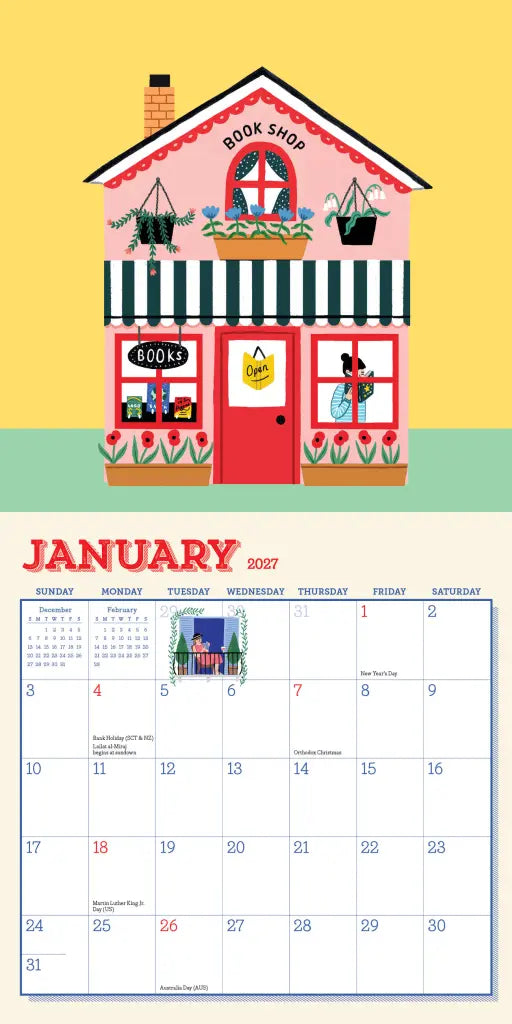 2027 Book Nerd - Mini Wall Calendar