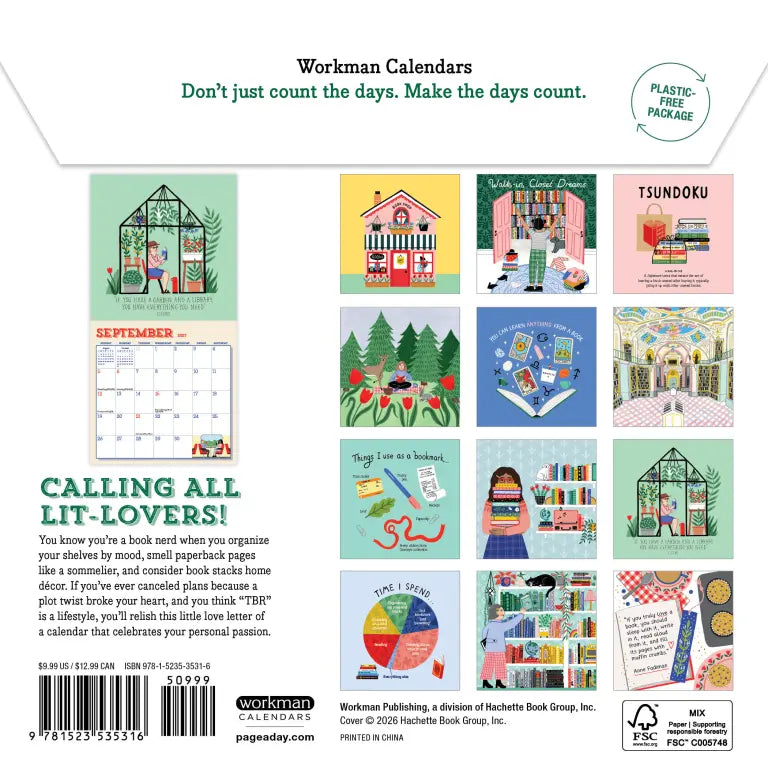 2027 Book Nerd - Mini Wall Calendar
