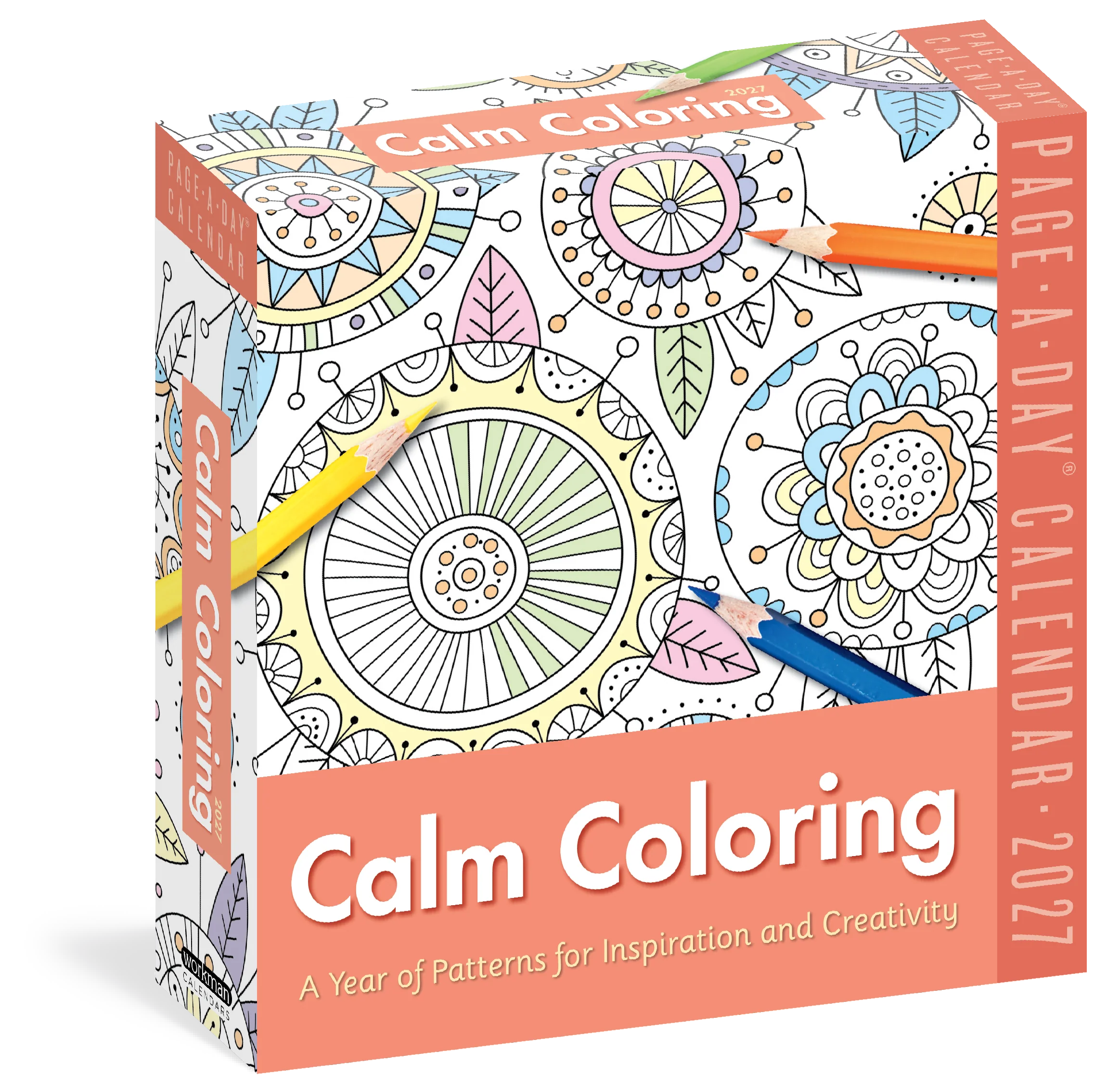 2027 Calm Coloring - Daily Boxed Page-A-Day Calendar