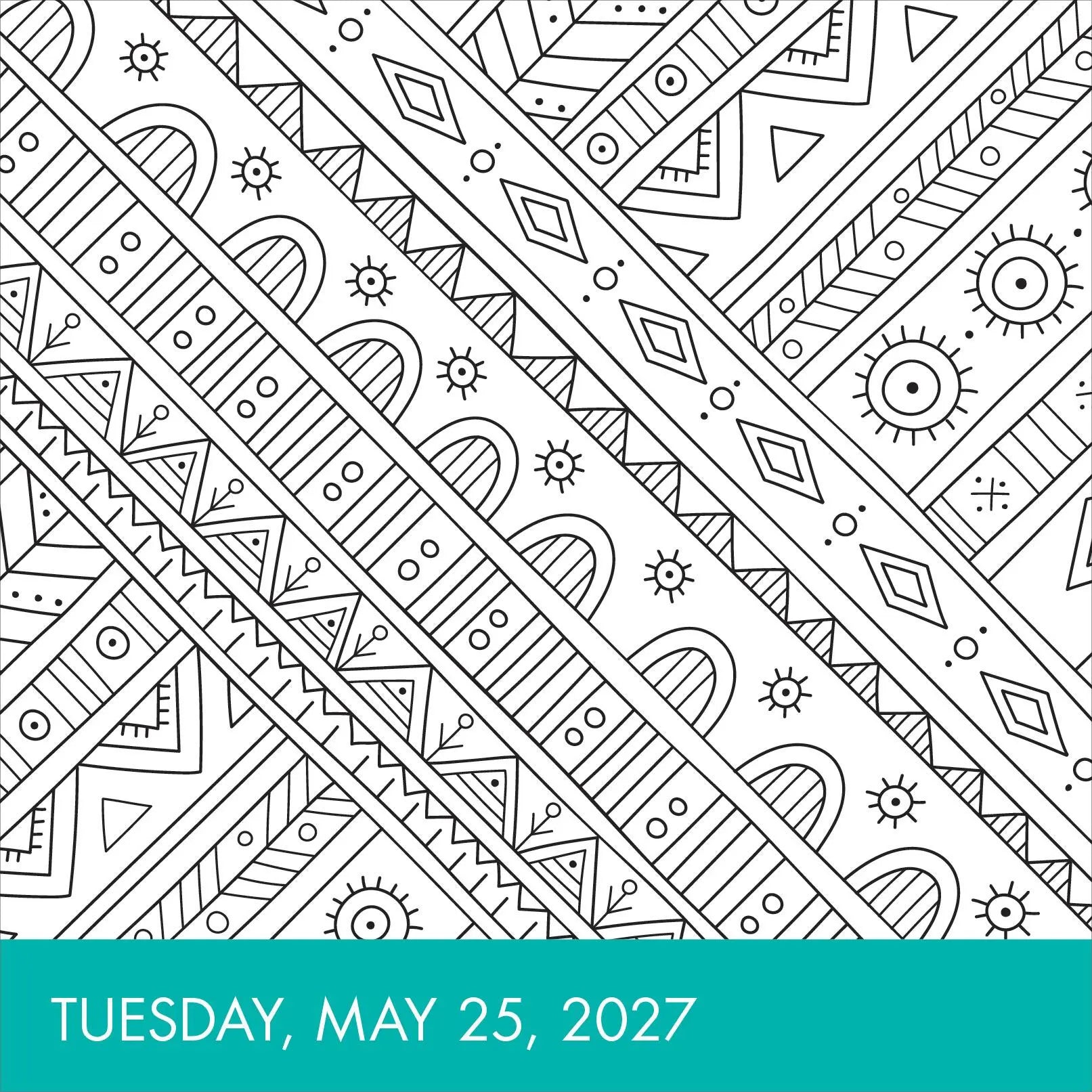 2027 Calm Coloring - Daily Boxed Page-A-Day Calendar