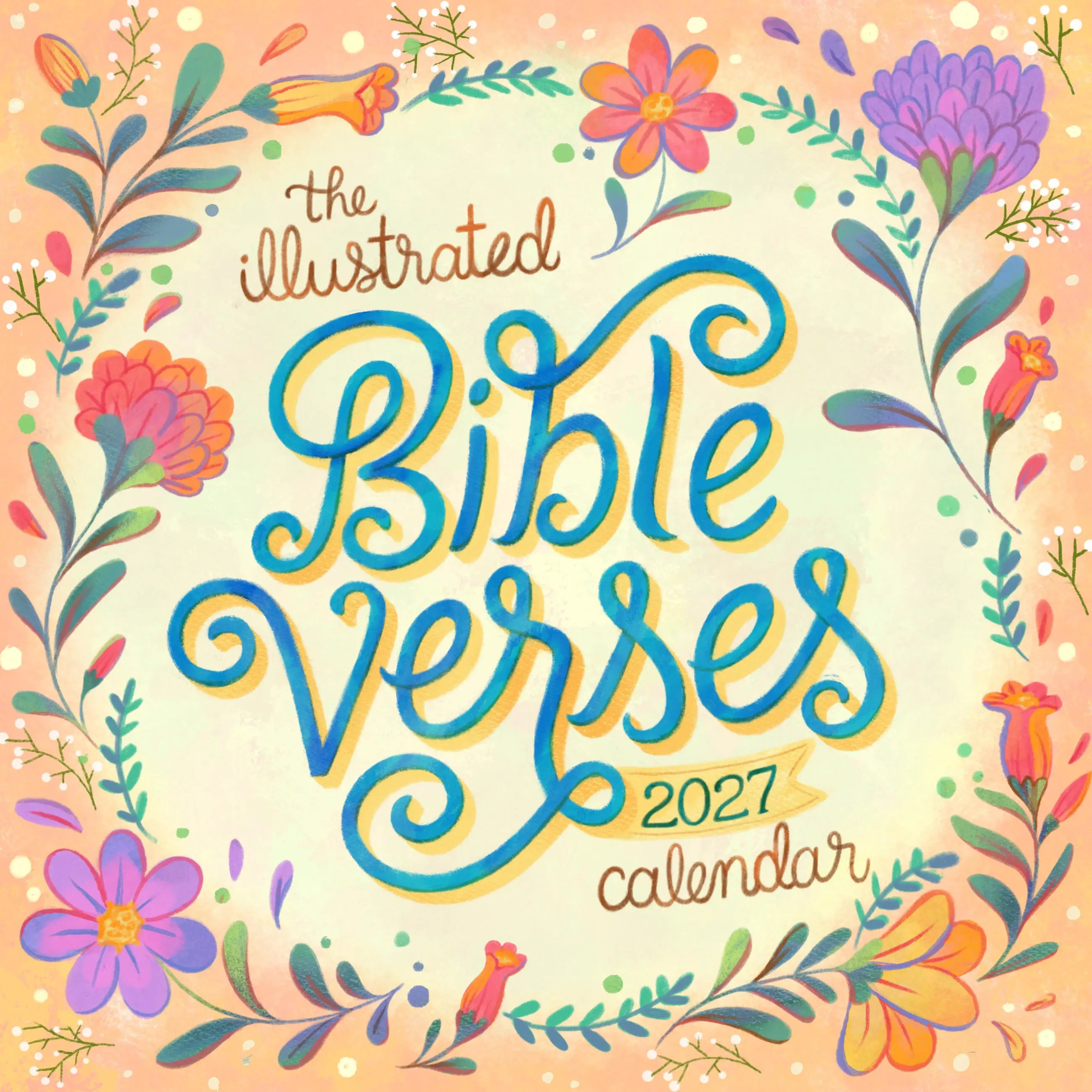 2027 Illustrated Bible Verses - Square Wall Calendar