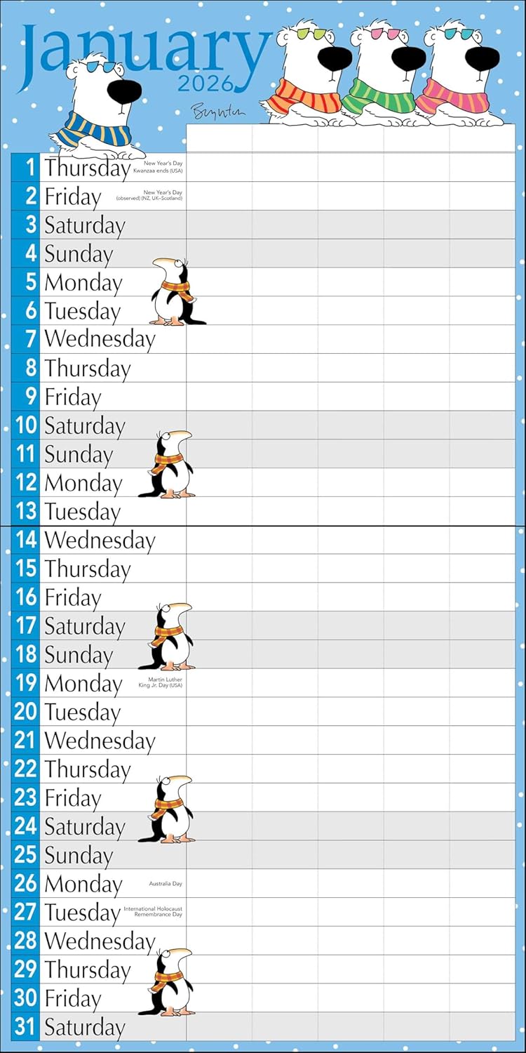 2026 Sandra Boynton: My Family - Square Wall Calendar