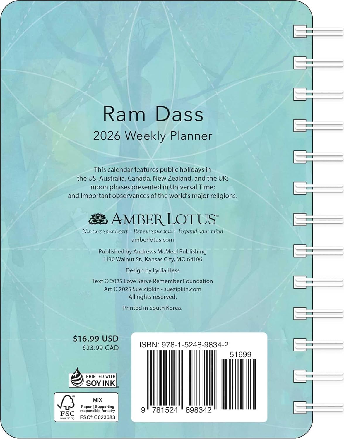 2026 Be Here Now: Ram Dass - Monthly & Weekly Diary/Planner