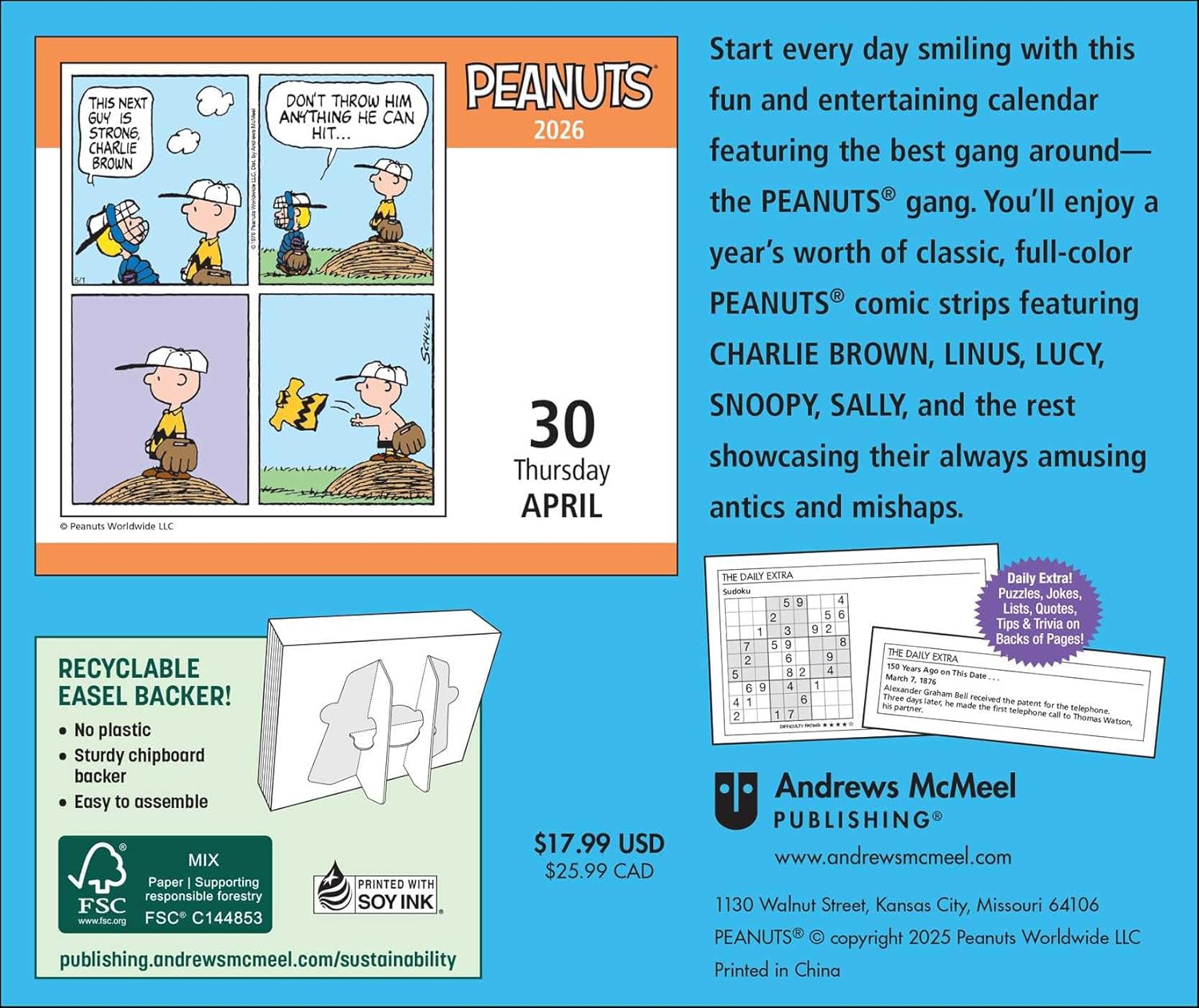 2026 Peanuts - Boxed Page-A-Day