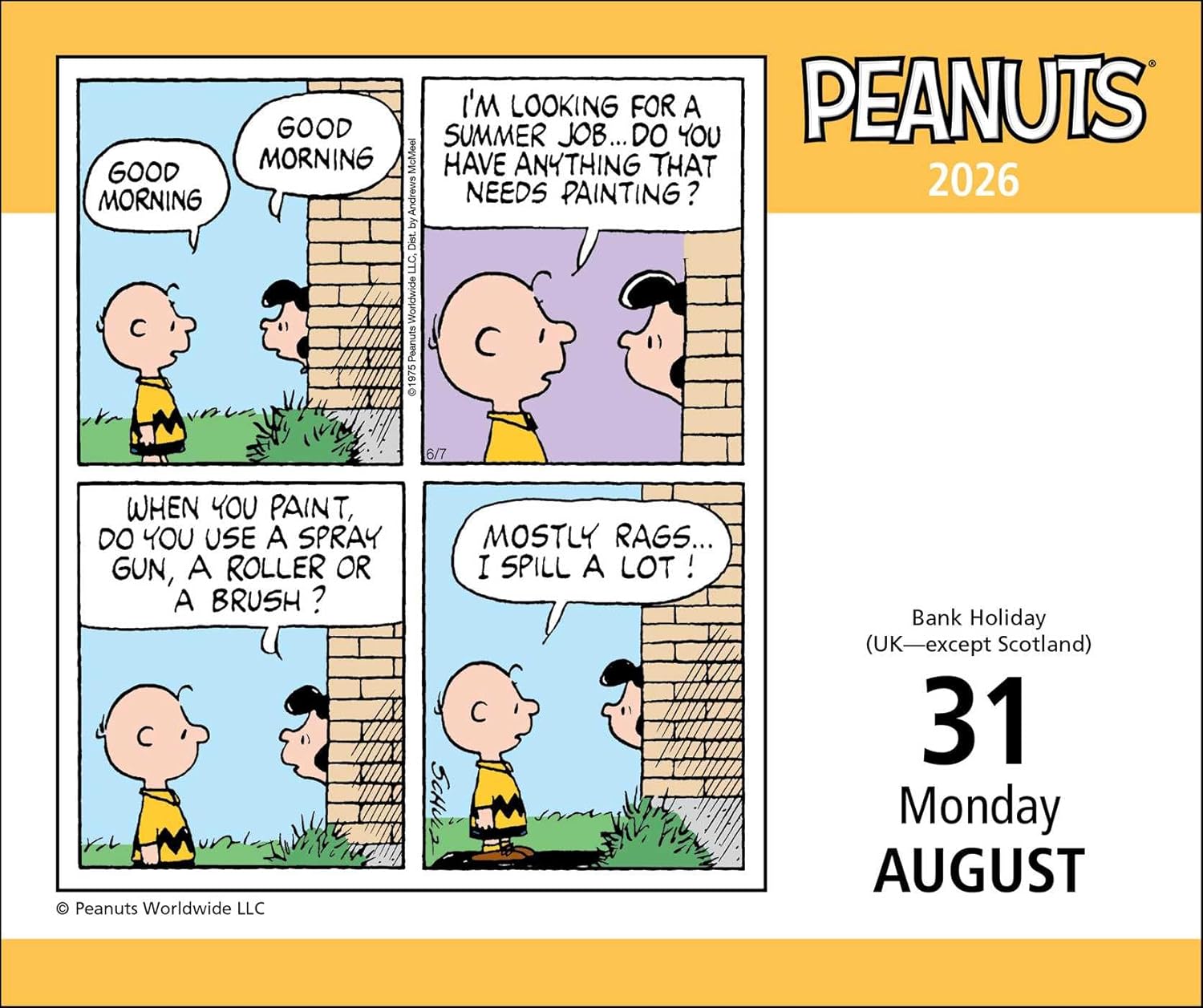 2026 Peanuts - Boxed Page-A-Day