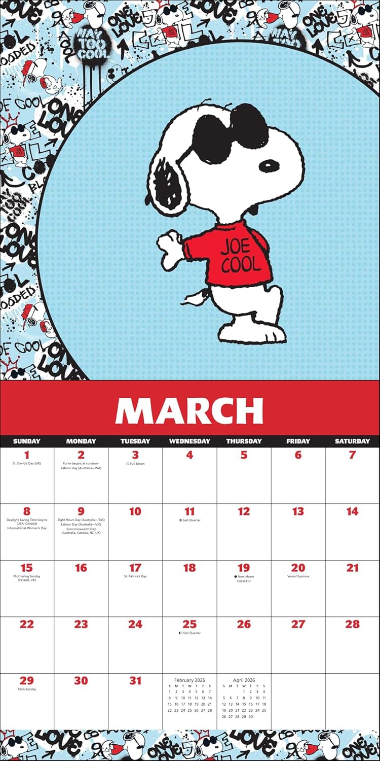 2026 Snoopy - Square Wall Calendar