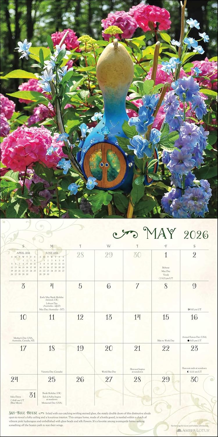 2026 Fairy Houses by Sally J. Smith - Square Wall Calendar