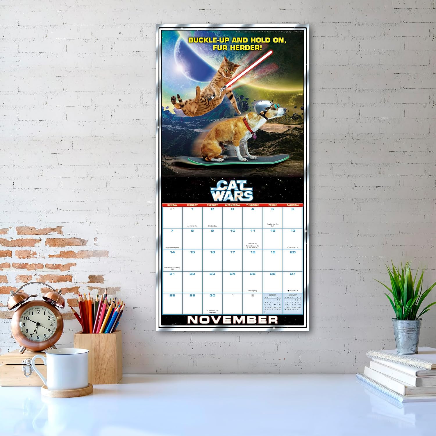 2027 Cat Wars - Square Wall Calendar