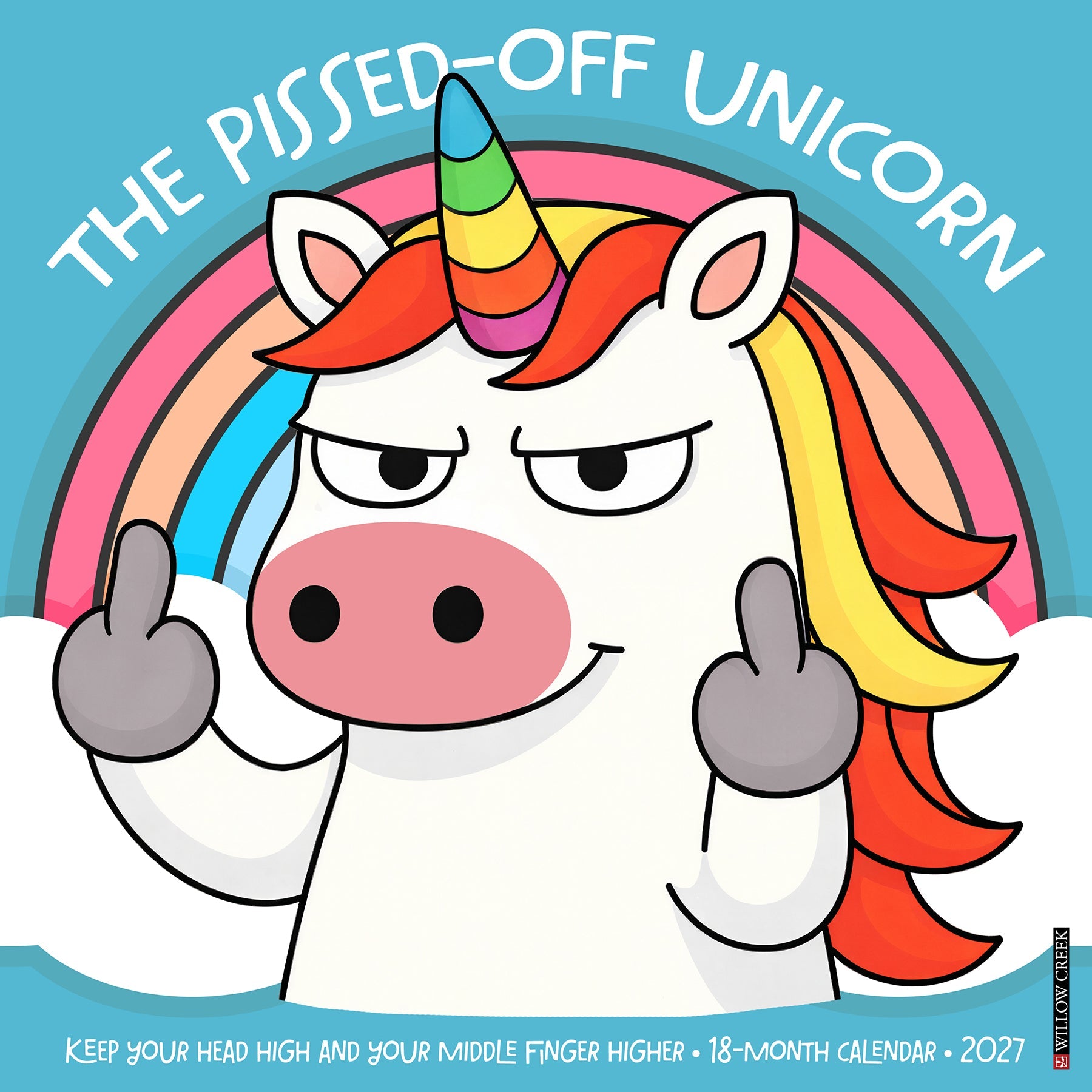 2027 Pissed-off Unicorns - Square Wall Calendar — front cover