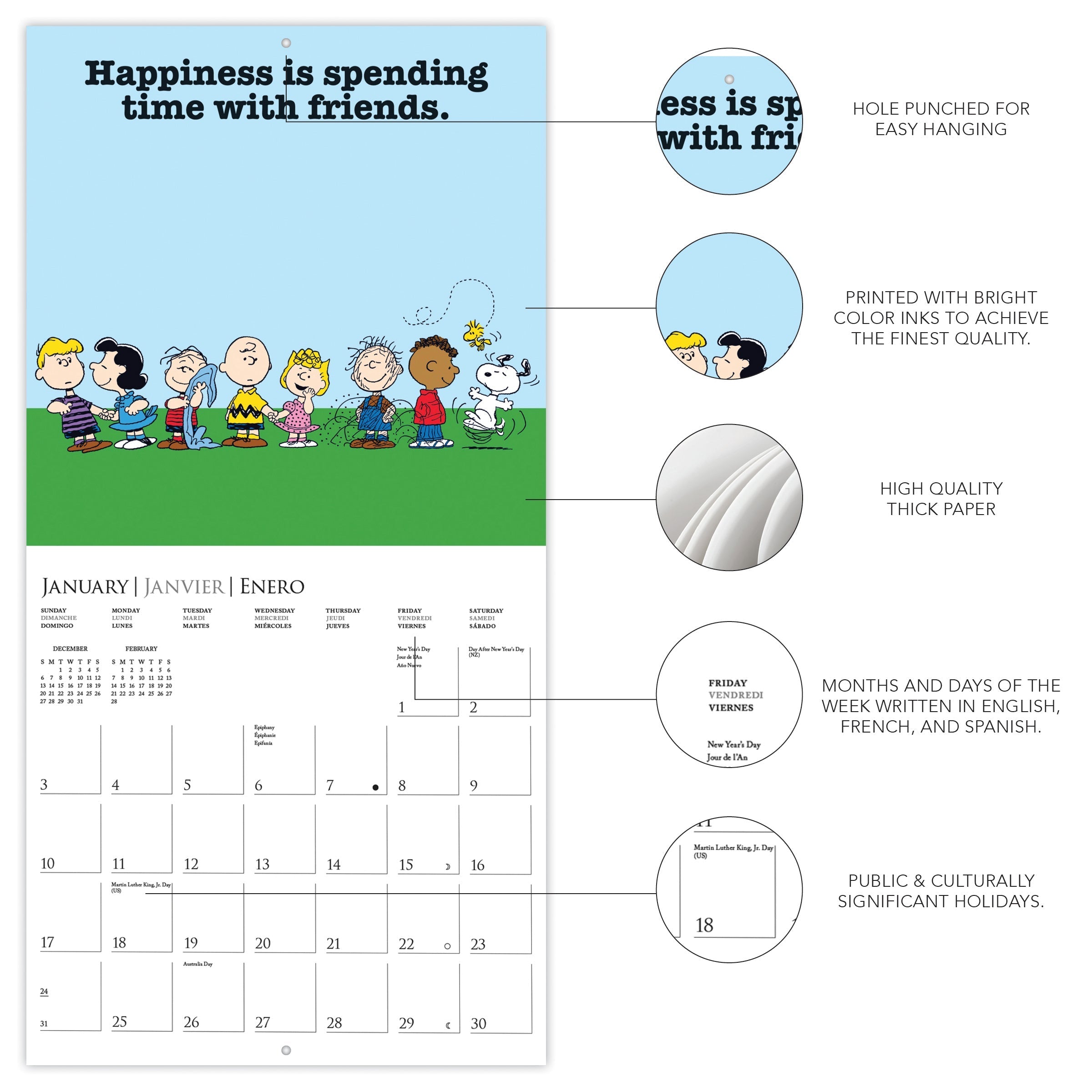 2027 Peanuts - Square Wall Calendar